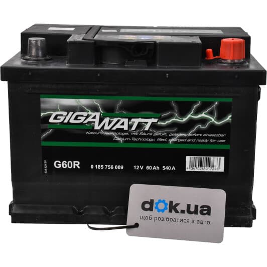 Аккумулятор Gigawatt 6 CT-60-R 0185756009