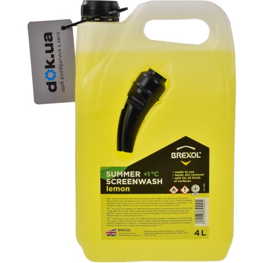 Омыватель стекла Brexol Screen Wash Summer летний 1 °С лимон (4 л)