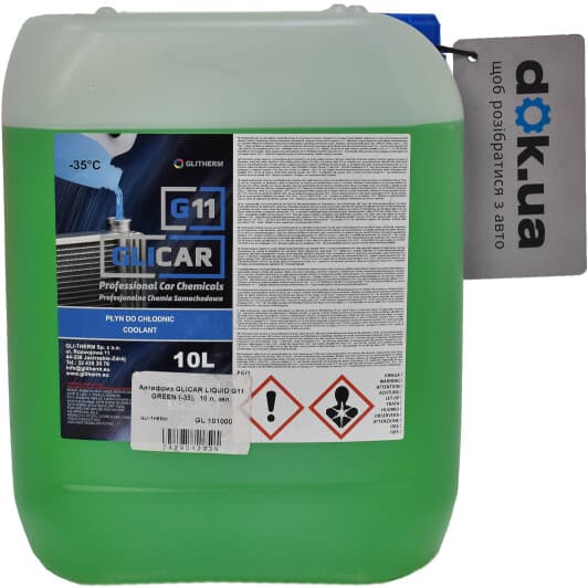 GLICAR G11 зелений -35 °C, 10 л (GL101000) готовий антифриз
