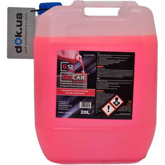GLICAR G12 червоний 20 л (GL1220CN) концентрат антифризу