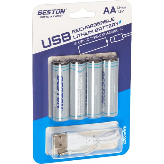 Аккумуляторная батарейка Beston AA620265 1460 mAh 4 шт