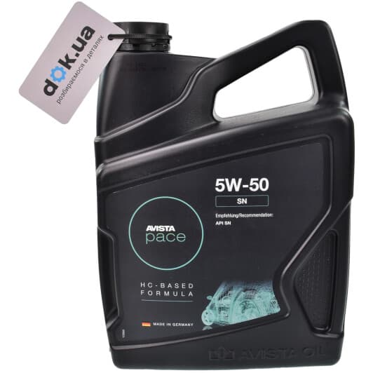 AVISTA Pace SN 5W-50 (4 л) моторна олива