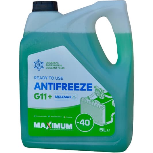 Maximum Anti-Freeze G11+ зеленый -40 °C готовый антифриз