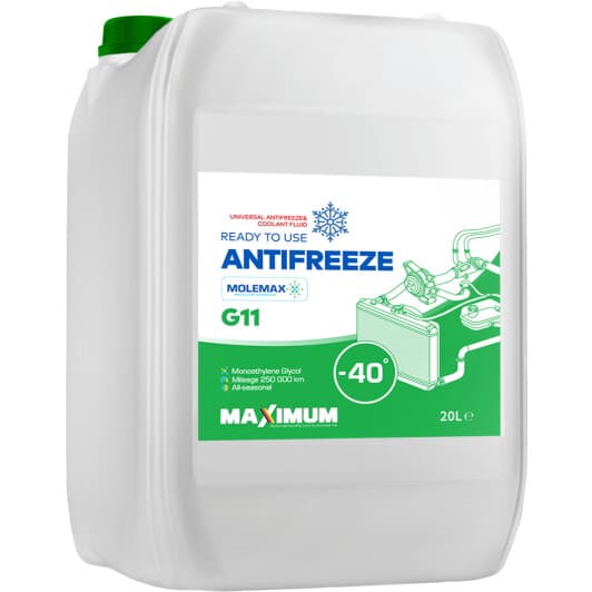 Maximum G11 зеленый -40 °C, 20 л (00154012) готовый антифриз