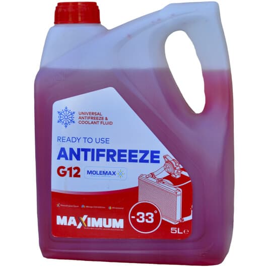Maximum Anti-Freeze G12 красный -33 °C готовый антифриз