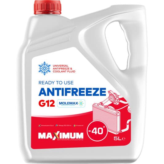 Maximum Anti-Freeze G12 красный -40 °C готовый антифриз