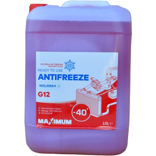 Maximum Anti-Freeze G12 червоний -40 °C, 10 л (00154013) готовий антифриз