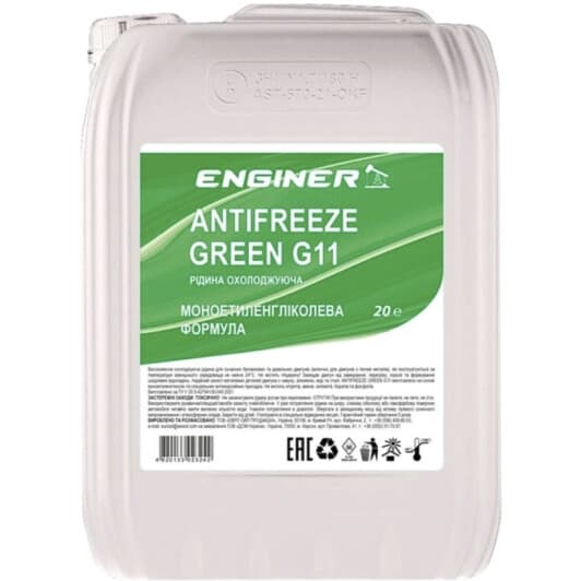 ENGINER G11 зеленый -24 °C, 20 л готовый антифриз