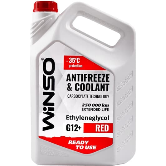 Winso G12+ червоний -35 °C, 9 л (WS82523) готовий антифриз
