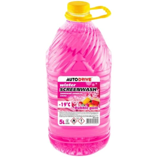Омыватель стекла Auto Drive Screenwash зимний -19 °С bubble gum (5 л)