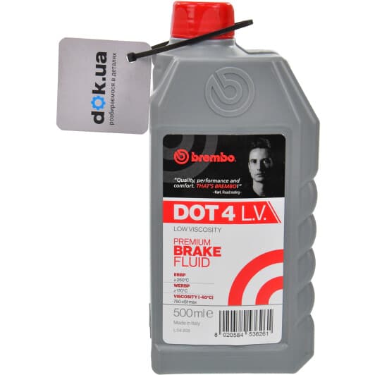 Гальмівна рідина Brembo LV DOT 4 пластик