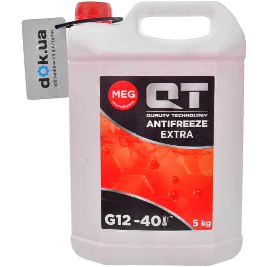 QT MEG Extra G12 червоний -40 °C, 5 л (QT561405) готовий антифриз