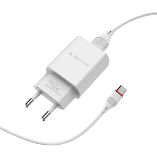 Мережевий зарядний пристрій Borofone BA20A Sharp BA20AW 10,5 Вт