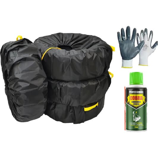 Комплект чохлів для коліс Poputchik 16-090-IS для діаметра R16-R20