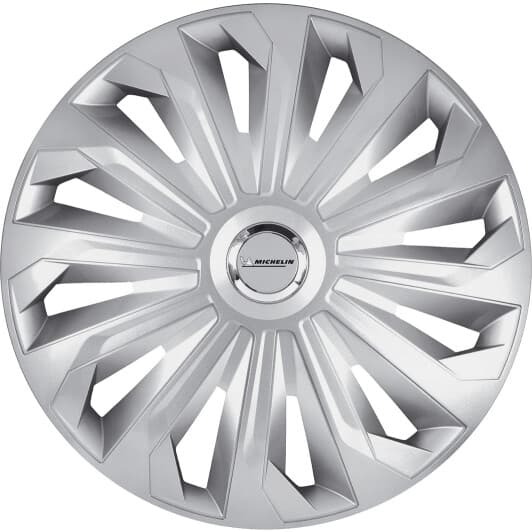 Комплект ковпаків на колеса Michelin Cosmo колір сріблястий з карбоновою обробкою
