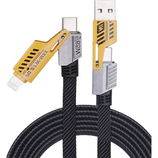 Кабель 3 в 1 WUW USB - Apple Lightning - type-C - type-C X207 6972573336524