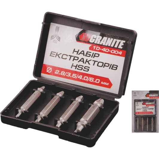 Набір біт-екстракторів Granite 10-40-004 4 шт.