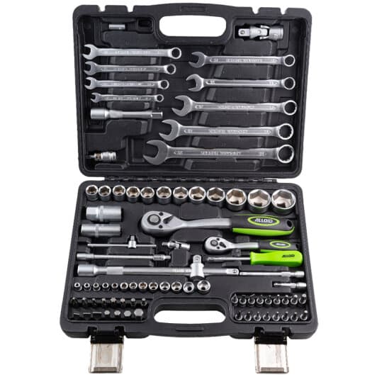 Набор бит и торцевых головок с держателем и трещоткой Alloid NI-1082WN-6 15 шт.