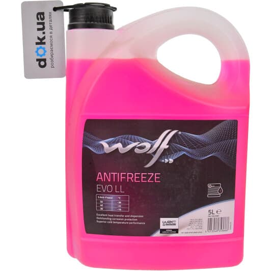 Wolf Evo LL G12 evo розовый 5 л (1052682) концентрат антифриза