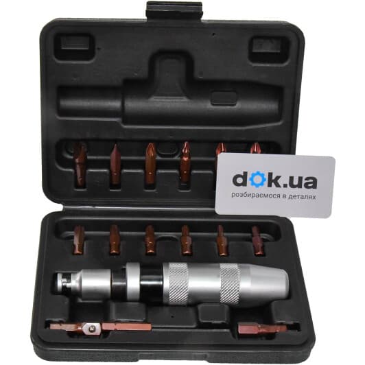 Отвертка реверсивная ударная с набором бит Forcekraft FK-5171