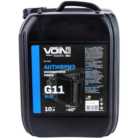 Voin G11 синий -40 °C, 10 л (VA-1148) готовый антифриз