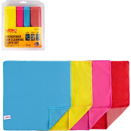 Набор салфеток Voin 00000062230 микрофибра 4 шт