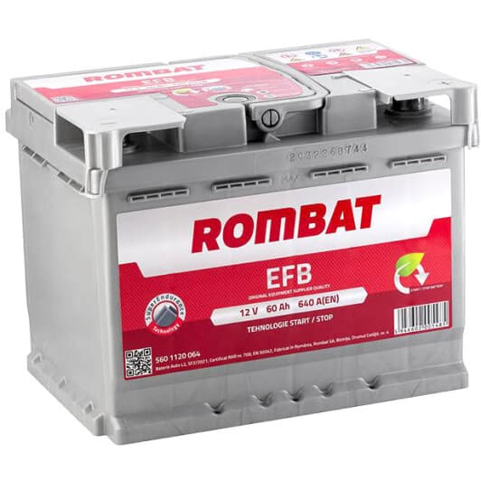 Аккумулятор Rombat 6 CT-60-R F260