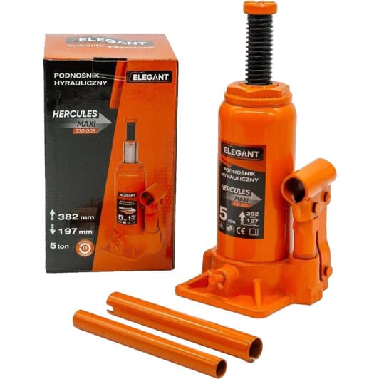 Домкрат Elegant Hercules Maxi пляшковий гідравлічний 5 т EL330005
