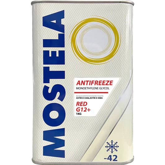 Mostela G12+ красный -42 °C, 1 л готовый антифриз