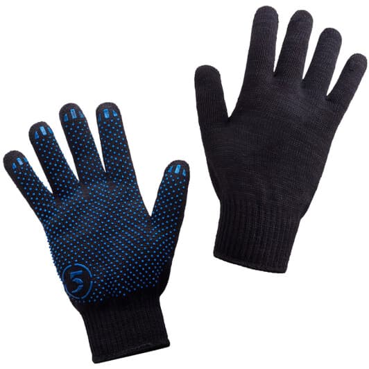 Перчатки рабочие Vitol Premium 8511 хб + полиэстер с точками ПВХ черные