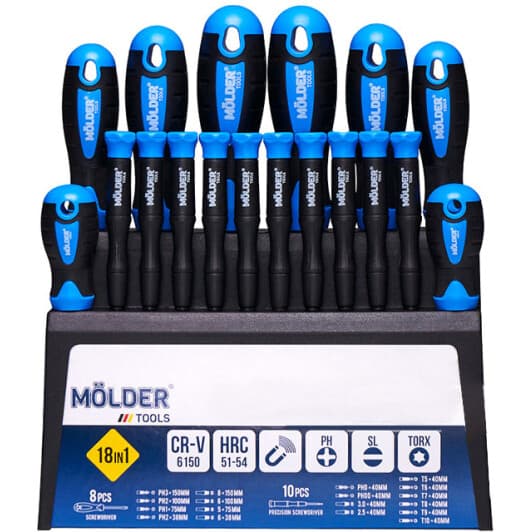 Набор отверток Molder MT32218 18 шт.