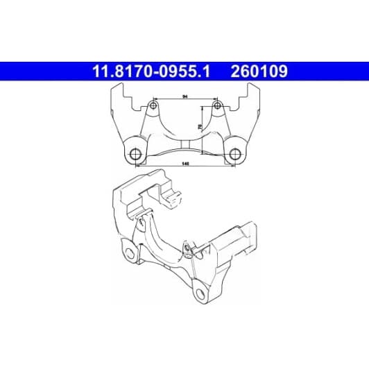 11.8170-0955.1 ATE Кронштейн