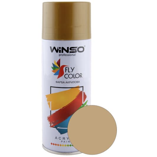 Аэрозольная краска Winso Fly Color золотой металлик 450 мл