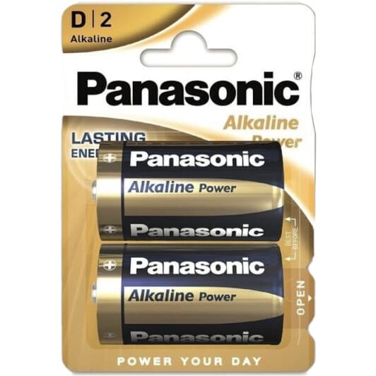 Батарейка Panasonic Alkaline Power LR20REB/2BP D 1,5 V 2 шт
