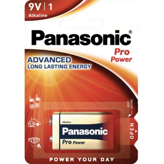 Батарейка Panasonic Pro Power 6LR61XEG/1BP PP3 (Krona) 9 V 1 шт