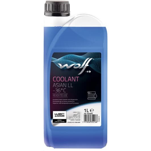 Wolf Coolant Asian LL синій -36 °C 1 л 1052693 готовий антифриз