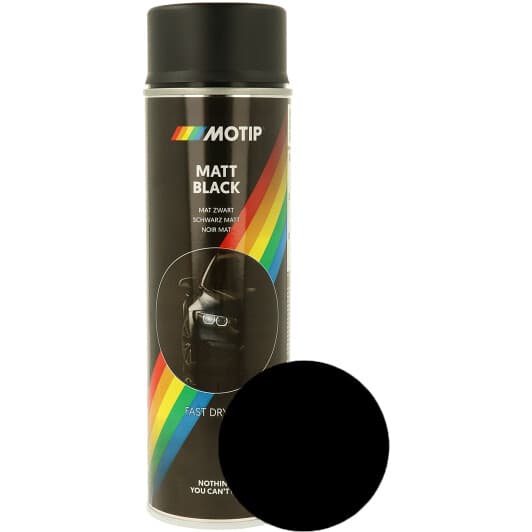 Аерозольна фарба Motip Black матова 500 мл