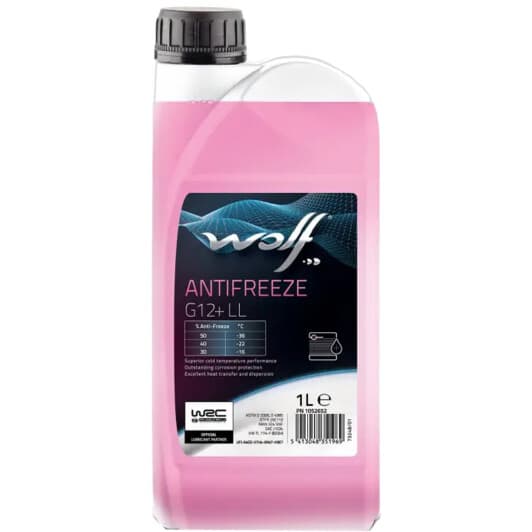Wolf LL G12+ розовый -36 °C 1 л 1052656 готовый антифриз