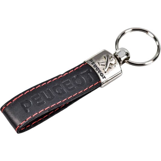 Брелок AutoTechteile з логотипом Peugeot чорний PE3