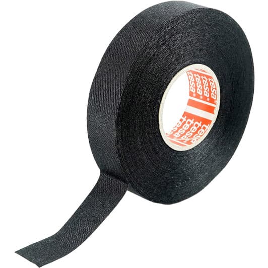 Изолента Tesa RAGTAPETS25 черная на тканевой основе 25 мм x 25 м