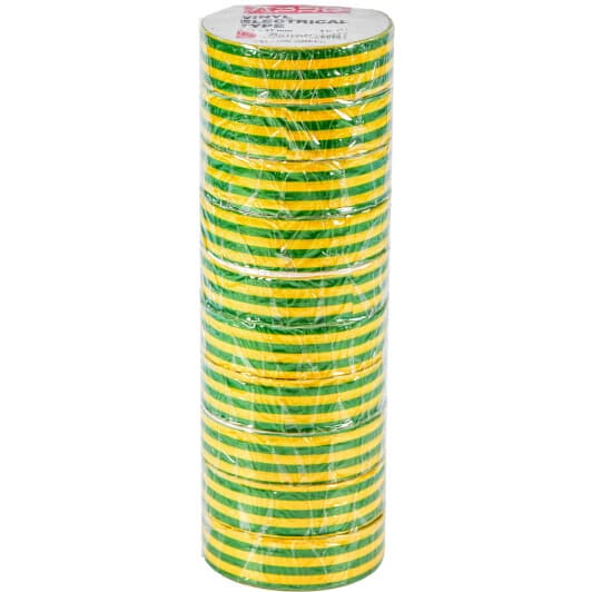 Ізоляційна стрічка Apro et10yellowgreen жовто-зелена ПВХ 17 мм x 10 м