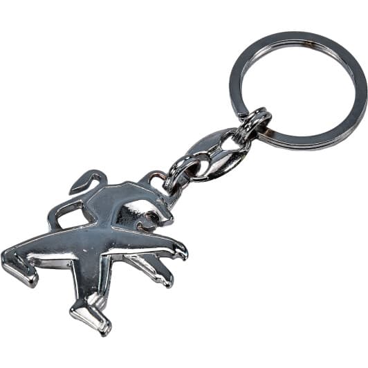 Брелок AutoTechteile з логотипом Peugeot сірий PE1