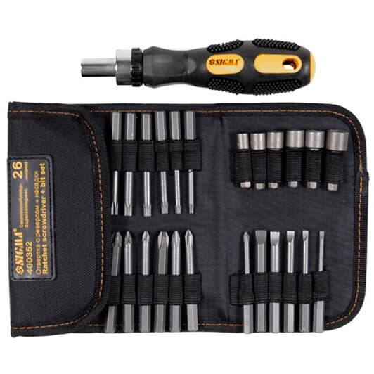 Викрутка реверсивна з набором бит Sigma 4002111