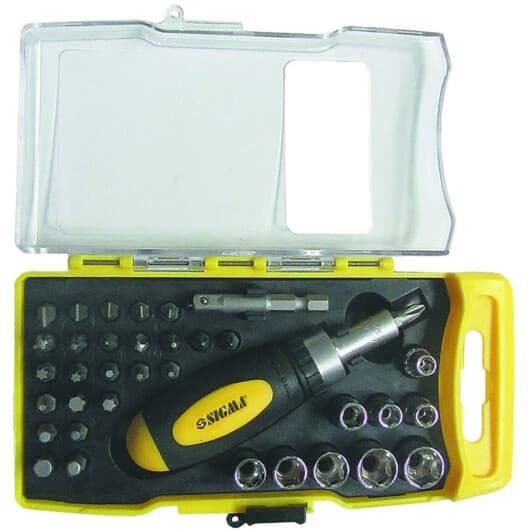 Викрутка реверсивна з набором бит Sigma 4002511