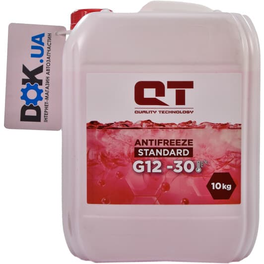 QT Standard G12 червоний -30 °C, 10 л (QT5313010) готовий антифриз