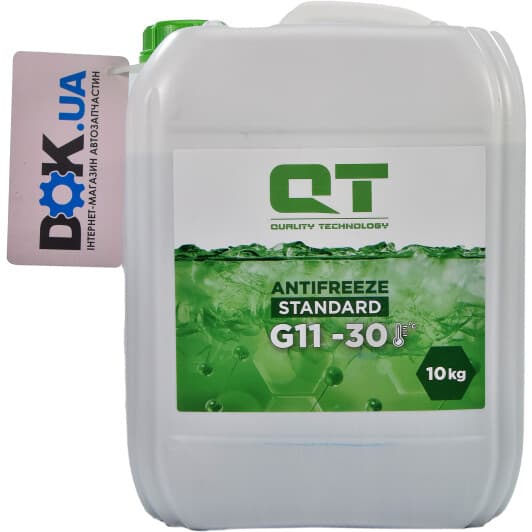 QT Standard G11 зелений -30 °C, 10 л (QT5323010) готовий антифриз