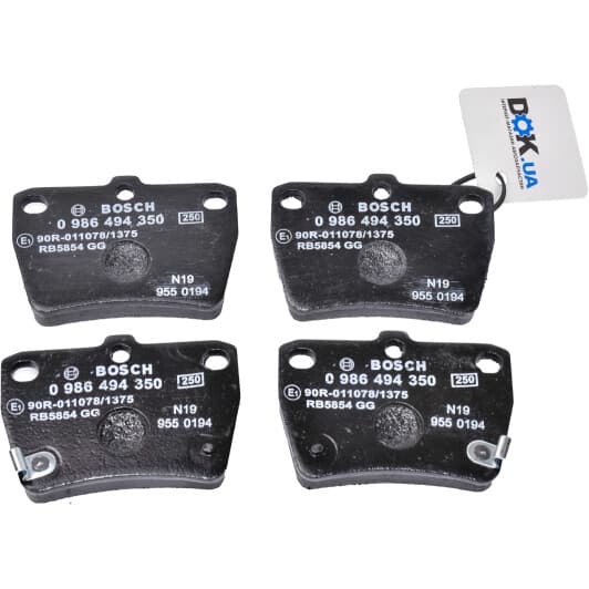 0 986 494 350 Bosch Гальмівні колодки