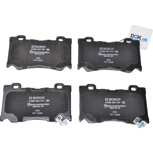 0986494707 Bosch Гальмівні колодки