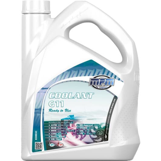 MPM G11 синьо-зелений -38 °C, 5 л (83005C) готовий антифриз