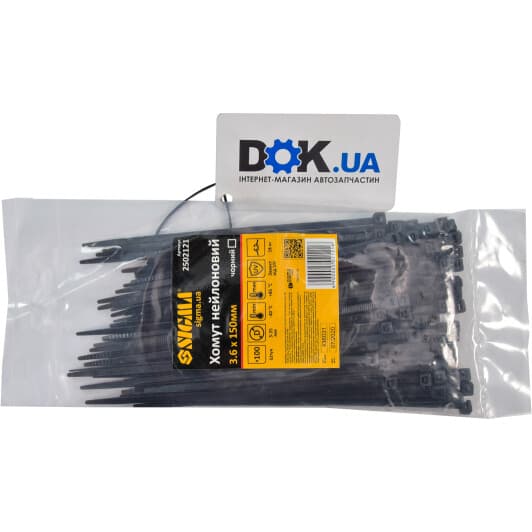 Стяжка Sigma 2502121 150 мм 3,6 мм 100 шт